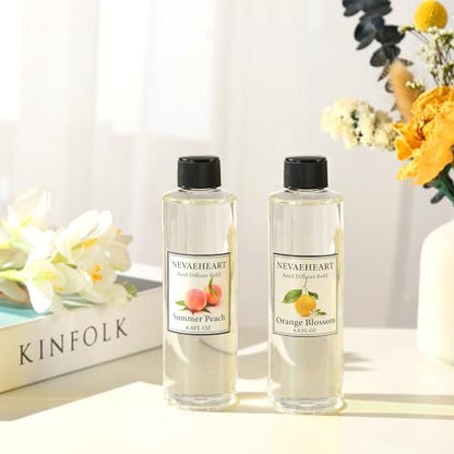 Gardenia Reed Diffuser Oil Refill Set, 6.8 OZ X 2 Pack Home Fragrance for Bedroom, Bathroom Home Decor - size: 6.8 Fl Oz (Pack of 2)