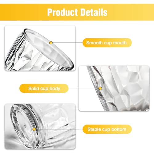 Plastic Clear Water Tumblers Set of 4, 10-ounce Transparent Unbreakable Drinking Glasses, Acrylic Reusable Juice Wine Cups Dishwasher Safe Water Tumblers Camping Portable Cups, Easy To Storage (Clear) - color: Clear