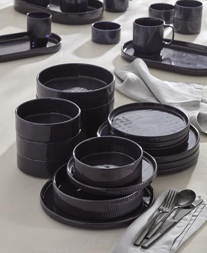 Lenox 897948 Modulus 16-Piece Dinnerware Set, Nightshade - color: Nightshade, style: 16-Piece Dinnerware Set