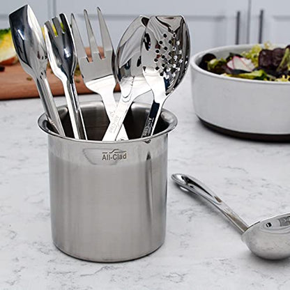 All-Clad Specialty Stainless Steel Kitchen Gadgets 5 Piece Tool Set with Caddy Kitchen Tools, Kitchen Hacks Silver - size: 10 inch length, 6-piece set