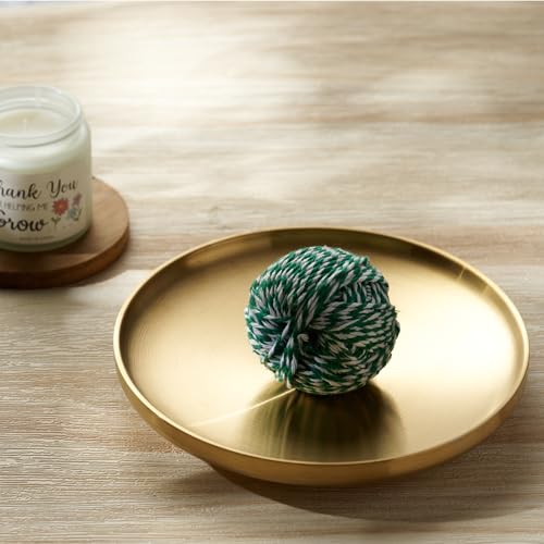 7.5 INCH Small Key Bowl for Entryway Table, Decorative Bowl for Keys, Catch All Bowl, Home Decor Accents (Gold)