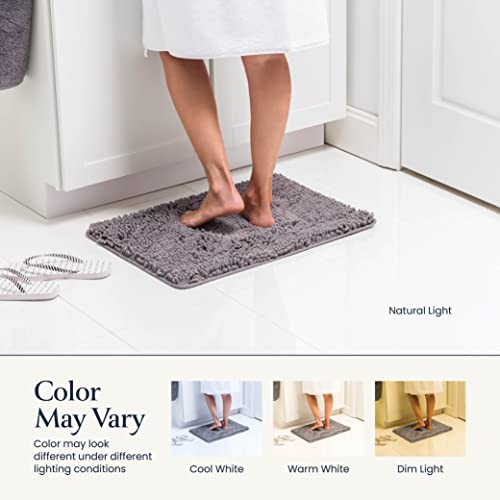 BELADOR Bathroom Rugs Sets 2 Piece- Plush Bath Mat Set Quick-Dry Soft Chenille Mat with Rubber Backing, Absorbent Rug Set, Washable Bath Rugs - Bath Mats 24x17 + 30x20