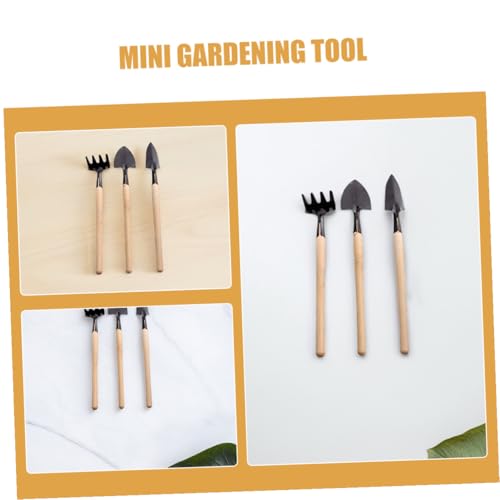 Homoyoyo 6 Sets Mini Garden Tools Kit – 18pcs Small Metal Hand Tools for Indoor Gardening, Flower Planting, Soil Digging, Transplanting, and Succulent Care