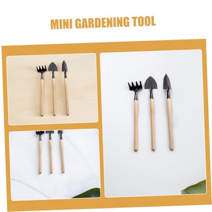 Homoyoyo 6 Sets Mini Garden Tools Kit – 18pcs Small Metal Hand Tools for Indoor Gardening, Flower Planting, Soil Digging, Transplanting, and Succulent Care