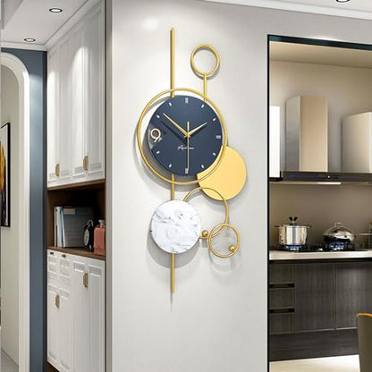 Large Wall Clock Modern Wall Clocks for Living Room Decor Metal Wall Clock Decorative Silent Non Ticking Quartz Clocks Battery Operated 30inch