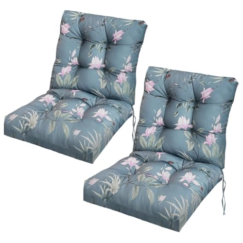 Outdoor Indoor Rocking Chair Cushions Set of 2 Waterproof Non Slip Patio Wicker Chair Cushion for Porch Graden Living Room 41.7"*20.8"*3.9" Pink Floral - color: Pink Floral