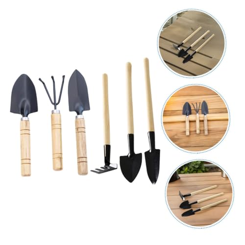 YARNOW 9pcs Mini Gardening Tool Set with Trowel, Rake Cultivator, Small Transplanting and Weeding Tools for Indoor Plants, Herb and Vegetable Garden Care