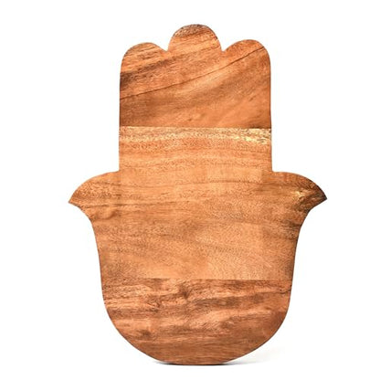Sophia Art 100% Acacia Wooden Chopping Board, Butcher Block for Vegetables, Cafe and Restaurant, Serving Board,Charcuterie Board Cutting Board, Brown (Hasma Hand Board, 10"L x 13"W) - color: Hasma Hand Board, 10"L x 13"W