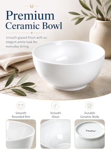 Small Bowls Set, White, 10 oz Porcelain Bowls of 4 | Ceramic, For Kitchen Dessert Rice Side Dish Snack Soup Fruits Cereal Ice Cream, Microwave Dishwasher Freezer Oven Safe - size: 10 OZ(4PCS)