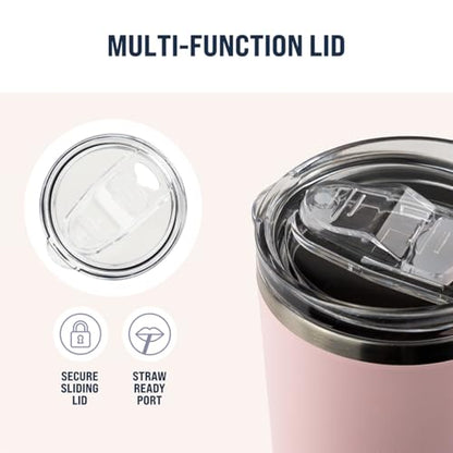 Hogg 20 oz Skinny - Light Pink, Powder Coated Tumblers for Laser Engraving, Engravable Tumblers Bulk, Stainless Steel Cups Bulk, Insulated Cups with Lids - color: Light Pink