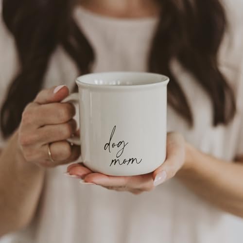 Sweet Water Decor Dog Mom Campfire Mugs - 11oz Cute Coffee Mugs for Hot & Cold Drinks - Dishwasher & Microwave Safe - Ceramic Travel Mug - Ideal and Tea Espresso Mug - style: Dog Mom - Neutral