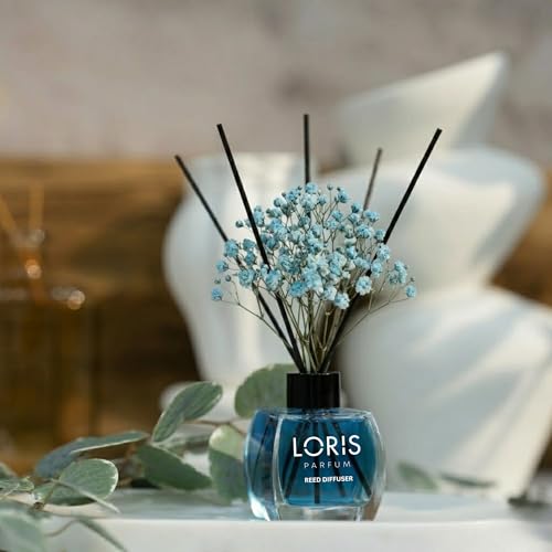 Loris Angel Reed Diffuser Set with Dried Flowers | Reed Diffusers for Home with Sticks | Bathroom Diffuser & Room Scent | Long-Lasting Home Fragrance | 120 mL / 4.06 fl oz - color: Angel