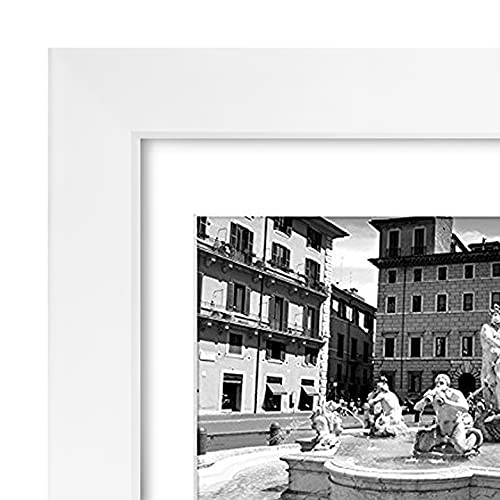 Americanflat 4x6 Collage Picture Frame with Shatter-Resistant Glass - Fits Five 4x6 Photos or Use as One 11x14 Picture Frame - Signature Collection - Collage Frames for Wall Display - White | Overall frame size 11x14, Shatter-resistant glass, hangs vertic