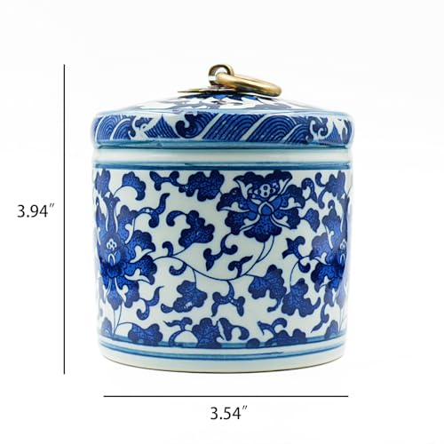 Blue and White Salt Cellar with Lid, Salt Containers for Countertop, Salt Box, Salt Holder, Salt Bow, Salt Jar, Salt Dish, Salt Well, Salt Keeper, Salt Crock