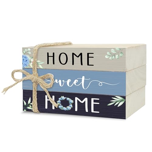 Mini Decorative Books For Home Decor, Small Wood Book Stack For Table Decor, Home Sweet Home decoration Books For Living Room Bookshelf, Farmhouse Stacked Books decoration（L51) - color: Home Sweet Home 6