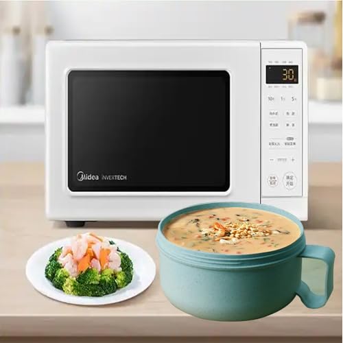 OZY Microwave Bowl Set with Lids and Handles,Ramen Noodles Cup Mug for Instant Noodles,Oatmeal,Salad,Soup,Cereal,Ideal for Home,Office, Dorm (1Green) - color: 1Green