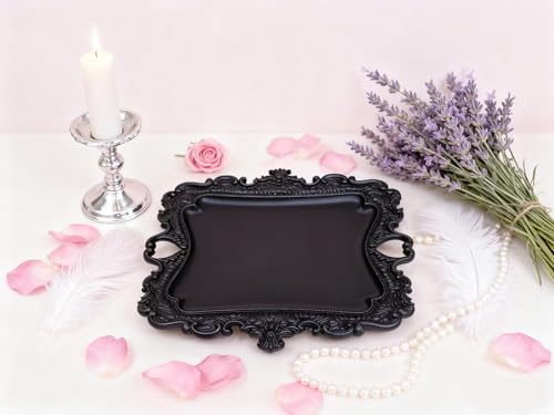 1 Pack Jewelry Dish Matte Black Jewelry Trays ideal for holding jewelry rings and small trinkets. - color: Matte Black, size: small:5"(125mm)*4.4"(110mm)*0.6"(15mm)