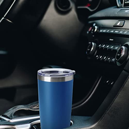 HASLE OUTFITTERS 20oz Tumblers Stainless Steel Mugs with Lid Double Wall Vacuum Insulated Coffee Cups for Cold & Hot Drinks (20oz-Dark Blue, 12 Pack) - color: Dark Blue-A, size: 12 Count (Pack of 1)
