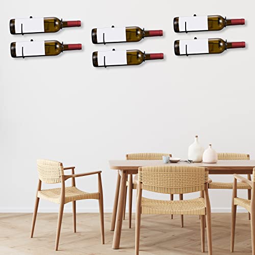 uxcell Spiral Wine Wall Holder 12 Pcs, Metal Wine Bottle Display Holder, Wine Bottles Display Wall Storage Shelf -for Home Kitchen Bar Wall Decor Black Right - style: Right Style