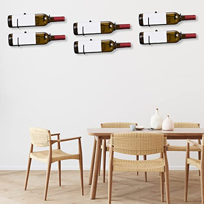 uxcell Spiral Wine Wall Holder 12 Pcs, Metal Wine Bottle Display Holder, Wine Bottles Display Wall Storage Shelf -for Home Kitchen Bar Wall Decor Black Right - style: Right Style