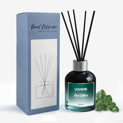Luxury Hotel White Tea Reed Diffuser, 4oz (120ml) Clean Woody Floral Accord Scent Perfect for Home, Bathroom, Office & Room Decor