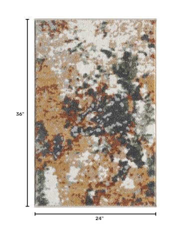 Keen Home Design Abstract Non-Shedding Entryway Rug, Soft Thick Pile, 2x3 | Polypropylene High Pile, Jute Back; Ideal For Bedside, Entryway, Home Office, Nursery - color: Skies Green, size: 2' x 3' (Rectangular)
