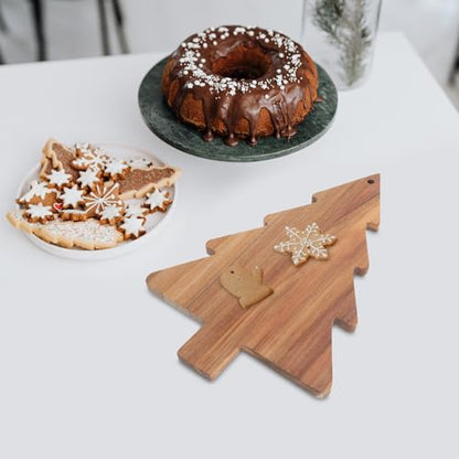Christmas Tree Charcuterie Board Kitchen Cutting Chopping Charcuterie Board Platter for Butcher Block Cheese and Vegetables