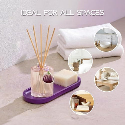 Reed Diffuser, Fig Blossom Scent Oil Diffuser, 6.09 fl oz | 8 Reeds, Long-Lasting Home Fragrance, Bathroom Bedroom Shelf Decor & Gifts - color: Purple(fig Blossom)