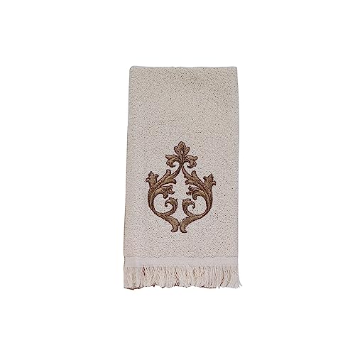 Avanti Linens - Fingertip Towel, Soft & Absorbent Cotton (Monaco Collection, Ivory) - color: Ivory, size: Fingertip Towel