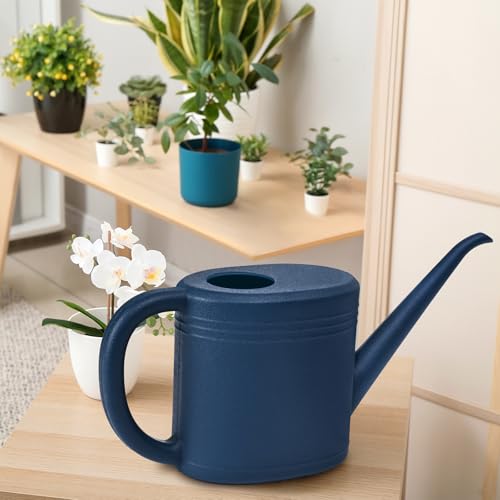 Watering Can for Garden Indoor Plants Outdoor Plant House Flower - 1/4 Gallon - Deep Blue - color: Blue
