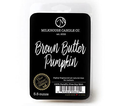 Milkhouse Brown Butter Pumpkin Soy Wax Melts for Wax Warmer, 5.5 oz | Clean-Burning, Premium Fragrance Oil, Made in the USA - color: Brown Butter Pumpkin