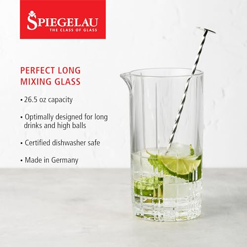 Spiegelau Perfect Mixing Glass - Large European Crystal Cocktail Glassware, Dishwasher Safe, 26.5 Oz - Set of 1 - style: Mixing