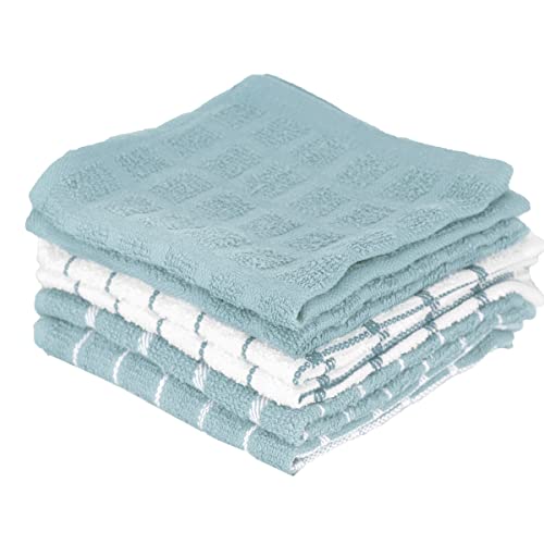 Ritz 100% Terry Cotton, Highly Absorbent Dish Cloth Set, 12” x 12”, 6-Pack, Dew - color: Dew, size: 6-Pack - Dish Cloths