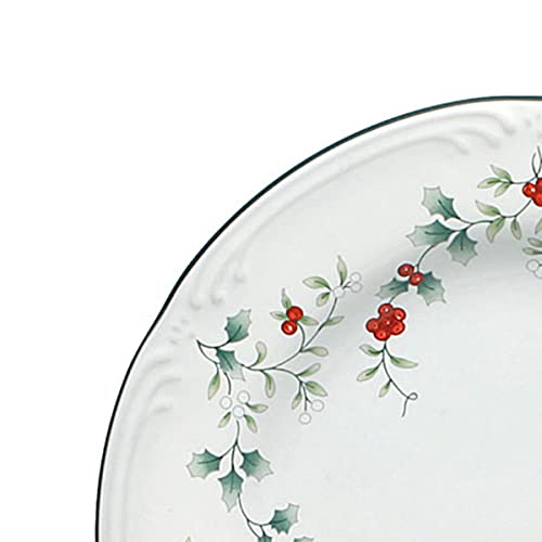 Pfaltzgraff Winterberry Salad Plates (8-Inch, Set Of 4), Green - size: 8 inch (Set of 4), style: Salad Plates, Set of 4