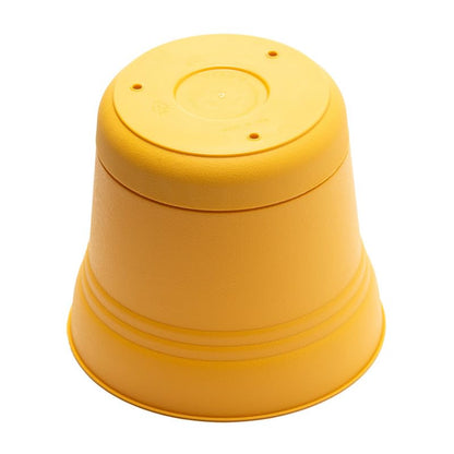 Bloem Saturn Planter w/Saucer (SP1023), Earthy Yellow, 10" - color: Earthy Yellow, size: 10"