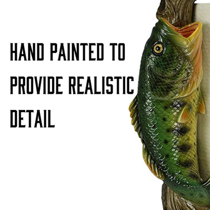 Rivers Edge Products Paper Towel Holder, Paper Towel Holder Countertop with Largemouth Bass, Kitchen Stand, Hand-Painted Poly-Resin, Wood, Weighted Base, Fits Standard 11-Inch Rolls, 16 Inch, 1 Count - color: Deer