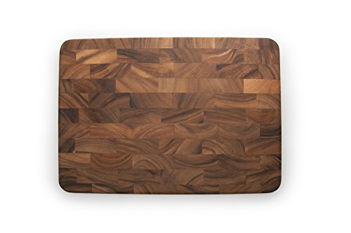 Ironwood Gourmet Large End Grain Prep Station Acacia Wood Cutting Board, 14 x 20-Inch, Brown - size: 20"L x 14"W