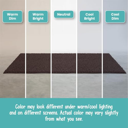 Standard 3pc Non-Slip Shaggy Chenille Bathroom Mat Set, Includes 24"x21" U-Shaped Contour Toilet Rug, 34"x21" Bathmat and 1 Toilet Lid Cover, Chocolate Brown - color: Chocolate Brown, size: 24''x21’’, 34’’x21’’ and TLC (Set)