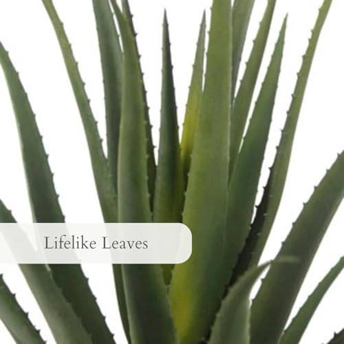 CG Hunter Faux Agave Plant, Premium Artificial Indoor Plant Stands 31.5” Tall and Enhances Interior Design, Lifelike-Leaves Create Realistic Natural Appearance, Planter Pot Included - size: 31.5" Agave