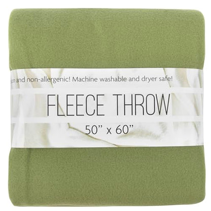 50x60 Throw Blankets, Ultra Soft Hypoallergenic Fleece Fall Throw Blanket for Livingroom, Couch, Chair, Bed, Fern Green - color: Fern Green