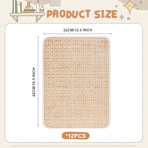 12Pcs Square Classroom Carpet Cushion,Back to School Floor Mat with Anti-Slip Particles Suitable for classrooms, Schools and kindergartens Home Family Learning and Discussion Room - color: Linen Color