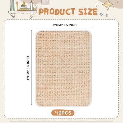 12Pcs Square Classroom Carpet Cushion,Back to School Floor Mat with Anti-Slip Particles Suitable for classrooms, Schools and kindergartens Home Family Learning and Discussion Room - color: Linen Color