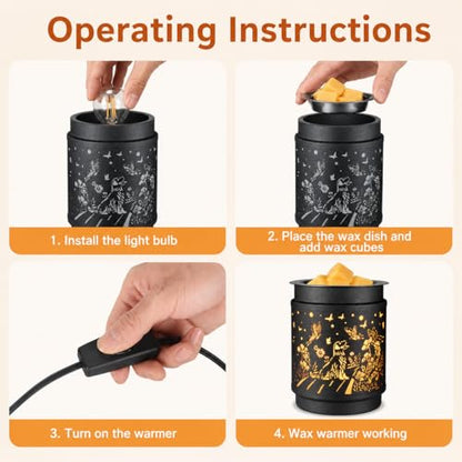 Wax Melt Warmer Metal Wax Warmer for Scented Wax (Dogs) | Electric Fragrance Candle Oil Burner 2 in 1,as Gifts for Moms Grandma Women Girls - style: Dogs