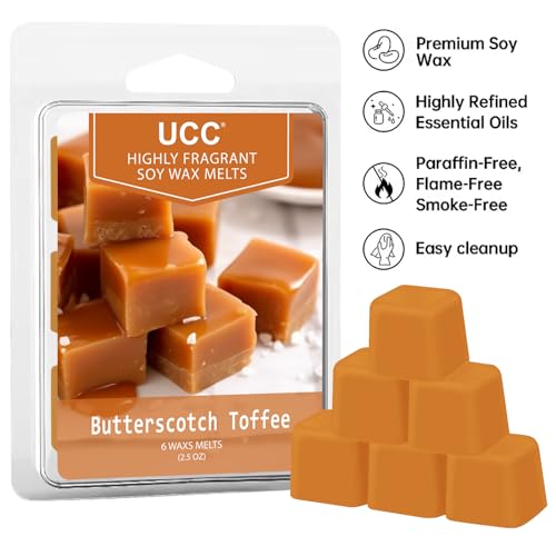 UCC Plant Based All Natural Fall Wax Melts, Highly Scented Fragrances, Long Lasting Premium Soy Scented Melts Cubes, Wax Melts Tarts, Colored Wax Melt - 4 Pack - color: Set G