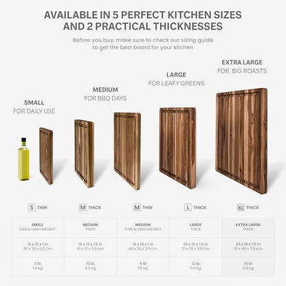 Teakhaus Carving Board with Juice Groove - Extra Large (XL) Teak Wood Cutting Board 24”L x 18”W x 1.5” Thick - Sustainably Harvested & FSC Certified - Knife Friendly with Beeswax Oil Finish - color: Cutting Board Only, size: Extra Large (24 inch x 18 inch