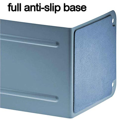 Acrimet Bookends for Shelves, Non-Skid Book Holder, Heavy Duty Book Stopper, Steel Metal Book Ends Storage for Home, Library, 6 7/8" H x 4" W x 4 1/2" D (Blue) (1 Pair / 2 Pieces)