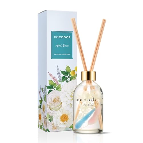 COCODOR Herbarium Reed Diffuser/April Breeze/6.7oz(200ml)/ Fragrance Scent Essential Oil Stick Diffuser Set for Bedroom Bathroom Home Décor - size: Herbarium/6.7Ounce/1Pack