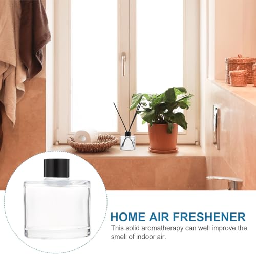 HOMSFOU Glass Aromatherapy Bottles Diffusing Fragrance and Decorating Interior Space 50ml Elegant Reed Diffuser Bottles for Essential Oils for Office or Home