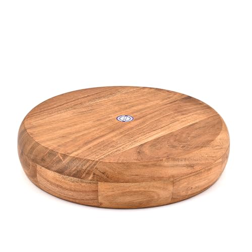 Artisan Carved Acacia Wood Bowl | Decorative Round Table Centerpiece for Living Room, Dining & Kitchen Counters (10" X 10" X 3'')