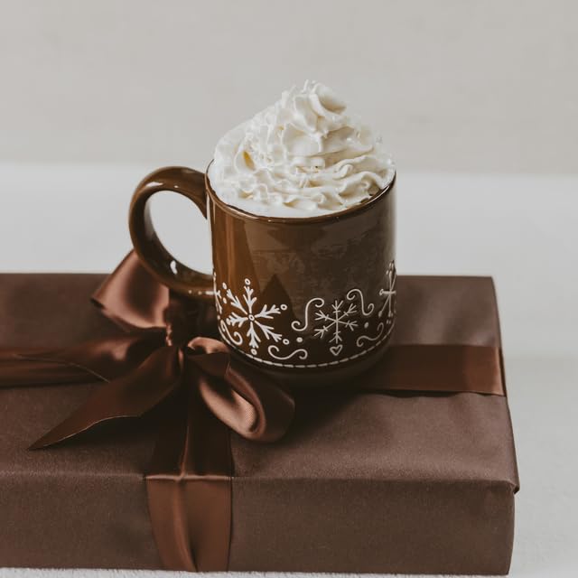 Sweet Water Decor Gingerbread Coffee Mug, 14oz Stoneware Christmas Mug, Dishwasher & Microwave Safe, Large Holiday Winter Cup for Coffee, Tea & Hot Chocolate, Stocking Stuffer Gifts for Women - style: Gingerbread